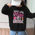 Cute Back To School 1st Grade Girls Kids First Day Of School Graphic Kid Sweatshirt Cute Back To School 1st Grade Girls Kids First Day Of School Graphic Kid Sweatshirt