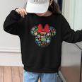 Disney Minnie Mouse Back To School Supplies Face Outline Graphic Kid Sweatshirt