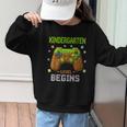 First Day Of Kindergarten Level Begins Back To School Graphic Kid Sweatshirt First Day Of Kindergarten Level Begins Back To School Graphic Kid Sweatshirt