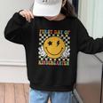 First Day Of Kindergarten Retro Back To School Girls Kids Graphic Kid Sweatshirt First Day Of Kindergarten Retro Back To School Girls Kids Graphic Kid Sweatshirt