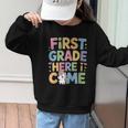 First Grade Here I Come Unicorn Back To School Graphic Kid Sweatshirt First Grade Here I Come Unicorn Back To School Graphic Kid Sweatshirt
