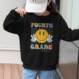 Fourth Grade Vibes Retro Smile Back To School 4th Grade Team Graphic Kid Sweatshirt