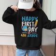 Happy First Day Of 4th Grade Student Back To School Graphic Kid Sweatshirt Happy First Day Of 4th Grade Student Back To School Graphic Kid Sweatshirt