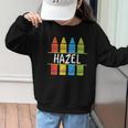 Hazel Crayon Back To School Kids Graphic Kid Sweatshirt Hazel Crayon Back To School Kids Graphic Kid Sweatshirt