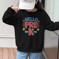 Hello Pre-K Preschool Squad Spider Back To School First Day Graphic Kid Sweatshirt Hello Pre-K Preschool Squad Spider Back To School First Day Graphic Kid Sweatshirt