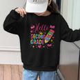 Hello Second Grade Colorful Pencil Tie Dye Back To School Graphic Kid Sweatshirt