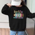 Hello Third Grade Back To School Pencil Tie Dye 3rd Grade Graphic Kid Sweatshirt