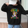 I'm Ready To Crush 1st Grade Dabbing Unicorn Back To School Graphic Kid Sweatshirt I'm Ready To Crush 1st Grade Dabbing Unicorn Back To School Graphic Kid Sweatshirt