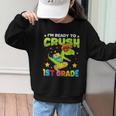 I'm Ready To Crush 1st Grade Dinosaurs Back To School Kids Graphic Kid Sweatshirt I'm Ready To Crush 1st Grade Dinosaurs Back To School Kids Graphic Kid Sweatshirt