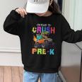 I'm Ready To Crush Pre-k Dinosaur Truck Back To School Boys Graphic Kid Sweatshirt I'm Ready To Crush Pre-k Dinosaur Truck Back To School Boys Graphic Kid Sweatshirt