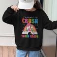 I'm Ready To Crush Third Grade Unicorn Back To School Girls Graphic Kid Sweatshirt I'm Ready To Crush Third Grade Unicorn Back To School Girls Graphic Kid Sweatshirt