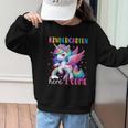 Kindergarten Here I Come Unicorn Girls Kids Back To School Graphic Kid Sweatshirt