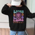 Lion Mascot Back To School Spirit Sports Men Women Groovy Graphic Kid Sweatshirt