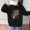 Melanin Pencil Leopard Bow Para Back To School Graphic Kid Sweatshirt