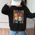 Pencil Bow Bruh I'm In Back To School Kindergarten Graphic Kid Sweatshirt Pencil Bow Bruh I'm In Back To School Kindergarten Graphic Kid Sweatshirt