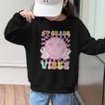 Pink 4th Grade Vibes Smile Face Back To School Fourth Grade Graphic Kid Sweatshirt