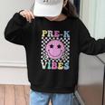 Pre-K Vibes Groovy Back To School PreK Preschool Girls Kids Graphic Kid Sweatshirt