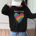Rainbow Pencil Heart Back To School Creative Graphic Kid Sweatshirt Rainbow Pencil Heart Back To School Creative Graphic Kid Sweatshirt
