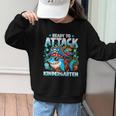 Ready To Attack Kindergarten Pirate Shark Back To School Graphic Kid Sweatshirt