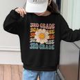 Retro 3rd Grade Daisy Colorful Back To School Third Grade Graphic Kid Sweatshirt