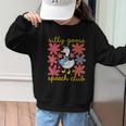 Retro Silly Goose Speech Therapy SLP Back To School Graphic Kid Sweatshirt Retro Silly Goose Speech Therapy SLP Back To School Graphic Kid Sweatshirt