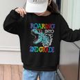 Roaring Into 2Nd Grade DinosaurRex Back To School Graphic Kid Sweatshirt