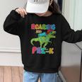 Roaring Into Pre-K Preschool Dinosaur Back To School Graphic Kid Sweatshirt Roaring Into Pre-K Preschool Dinosaur Back To School Graphic Kid Sweatshirt