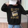 Roll Camera For 6th Grade Movie Lover Back To School Graphic Kid Sweatshirt Roll Camera For 6th Grade Movie Lover Back To School Graphic Kid Sweatshirt