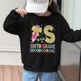 S Is For Sixth Grade Back To School Pencil Bow 6th Grade Kid Graphic Kid Sweatshirt S Is For Sixth Grade Back To School Pencil Bow 6th Grade Kid Graphic Kid Sweatshirt