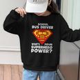 School Bus Driver Superhero Back To School Graphic Kid Sweatshirt