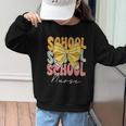 School Nurse Groovy Coquette Bow Cute Back To School Graphic Kid Sweatshirt School Nurse Groovy Coquette Bow Cute Back To School Graphic Kid Sweatshirt