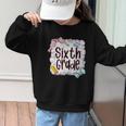 Sixth Grade Back To School For Girls Pink Notebook Graphic Kid Sweatshirt