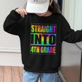 Straight Into 4th Grade Fourth Grade Back To School Graphic Kid Sweatshirt Straight Into 4th Grade Fourth Grade Back To School Graphic Kid Sweatshirt