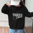 Tigers Cheer Back To School Cheerleading Team Spirit Graphic Kid Sweatshirt Tigers Cheer Back To School Cheerleading Team Spirit Graphic Kid Sweatshirt