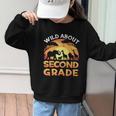 Wild About Second Grade Zoo Animals Back To School Safari Graphic Kid Sweatshirt Wild About Second Grade Zoo Animals Back To School Safari Graphic Kid Sweatshirt