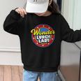 Wonder Lunch Lady Super Woman Power Superhero Back To School Graphic Kid Sweatshirt