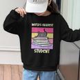 World's Okayest Student Fun Back To School & New Term Graphic Kid Sweatshirt