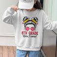 6th Grade Here I Come Messy Bun Hair Back To School Girls Graphic Kid Sweatshirt 6th Grade Here I Come Messy Bun Hair Back To School Girls Graphic Kid Sweatshirt