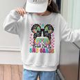 Back To School Bruh I'm In 2nd Grade Cute Girls Messy Bun Graphic Kid Sweatshirt Back To School Bruh I'm In 2nd Grade Cute Girls Messy Bun Graphic Kid Sweatshirt