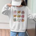 Back To School Coquette Bow First Day Of School Toddler Girl Graphic Kid Sweatshirt Back To School Coquette Bow First Day Of School Toddler Girl Graphic Kid Sweatshirt