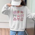 Back To School Coquette Bow Pencil School Students Girls Graphic Kid Sweatshirt Back To School Coquette Bow Pencil School Students Girls Graphic Kid Sweatshirt