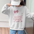 Back To School Cute Pink Coquette Girls Hello Second Grade Graphic Kid Sweatshirt Back To School Cute Pink Coquette Girls Hello Second Grade Graphic Kid Sweatshirt