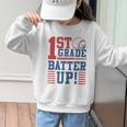 Baseball 1st Grade Back To School 1st Grade Batter Up Graphic Kid Sweatshirt Baseball 1st Grade Back To School 1st Grade Batter Up Graphic Kid Sweatshirt