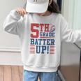 Baseball Fifth Grade Back To School 5th Grade Batter Up Graphic Kid Sweatshirt