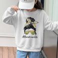 Bus Driver Life Messy Bun Back To School Bus Driver Graphic Kid Sweatshirt