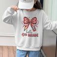 Coquette 4th Grade First Day Of Back To School Girls Outfits Graphic Kid Sweatshirt