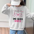 Cute 2nd Grade Vibes Cat Kitten Lover Back To School Girls Graphic Kid Sweatshirt Cute 2nd Grade Vibes Cat Kitten Lover Back To School Girls Graphic Kid Sweatshirt
