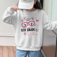 Cute 6th Grade Vibes Cat Kitten Lover Back To School Girls Graphic Kid Sweatshirt