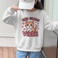 Cute Cat 2nd Grade Vibes Back To School Second Grade Girls Graphic Kid Sweatshirt Cute Cat 2nd Grade Vibes Back To School Second Grade Girls Graphic Kid Sweatshirt