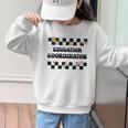 Education Coordinator Groovy Back To School Checkered Graphic Kid Sweatshirt Education Coordinator Groovy Back To School Checkered Graphic Kid Sweatshirt